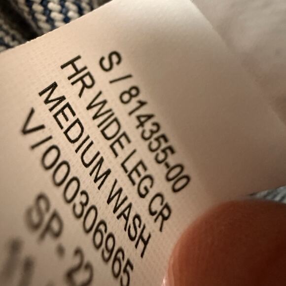 Banana Republic High Rise Wide Leg Cropped Jeans WOMENS SIZE 32 Medium Wash Clas - Picture 9 of 10